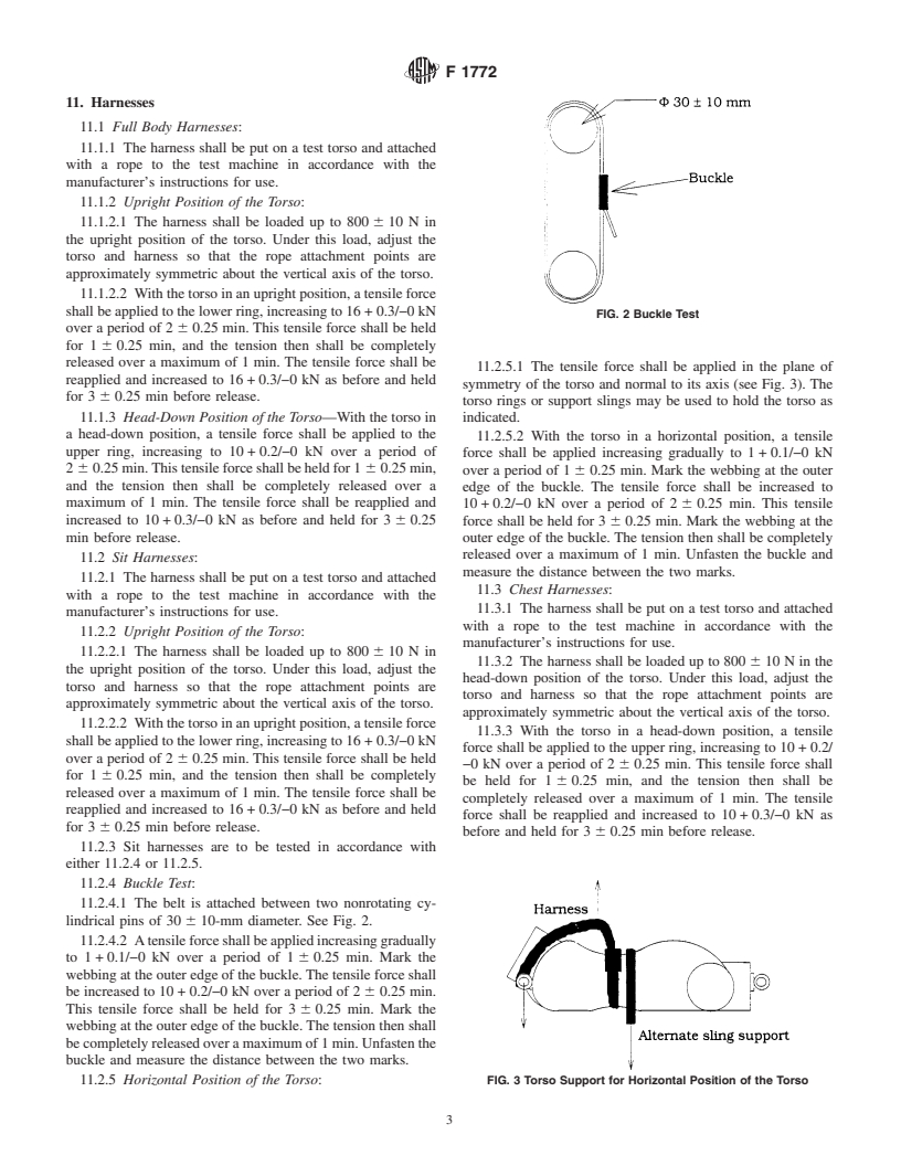 ASTM F1772-99 - Standard Specification for Climbing Harnesses