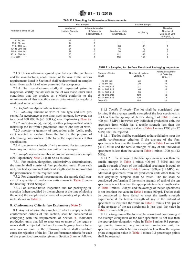 ASTM B1-13(2018) - Standard Specification for Hard-Drawn Copper Wire