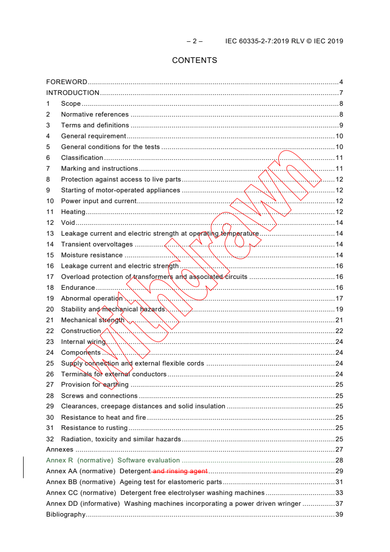 IEC 60335-2-7:2019 IEC 60335-2-7:2019 RLV - Household and similar electrical appliances - Safety - Part 2-7: Particular requirements for washing machines
Released:5/14/2019
Isbn:9782832269718 - Page 4 preview