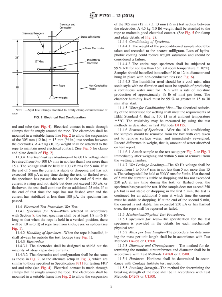 ASTM F1701-12(2018) - Standard Specification for  Unused Rope with Special Electrical Properties