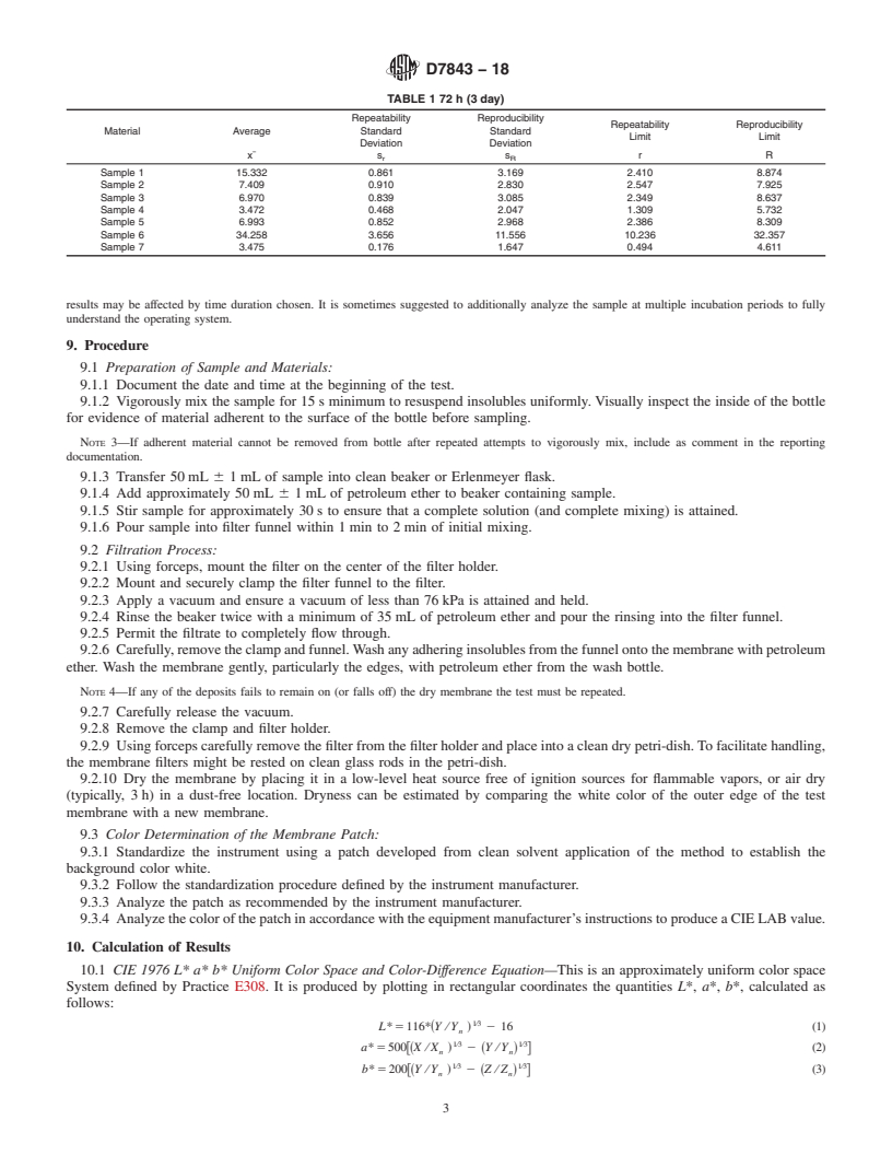 REDLINE ASTM D7843-18 - Standard Test Method for Measurement of Lubricant Generated Insoluble Color Bodies in  In-Service Turbine Oils using Membrane Patch Colorimetry