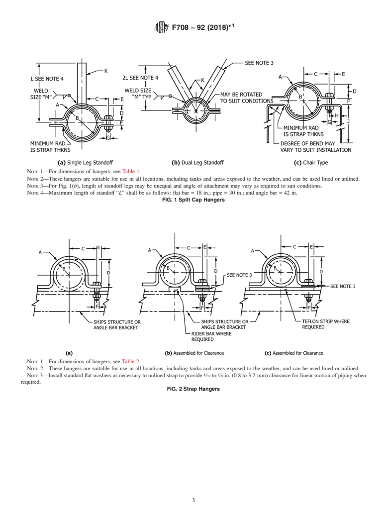 ASTM F708-92(2018)e1 - Standard Practice for  Design and Installation of Rigid Pipe Hangers