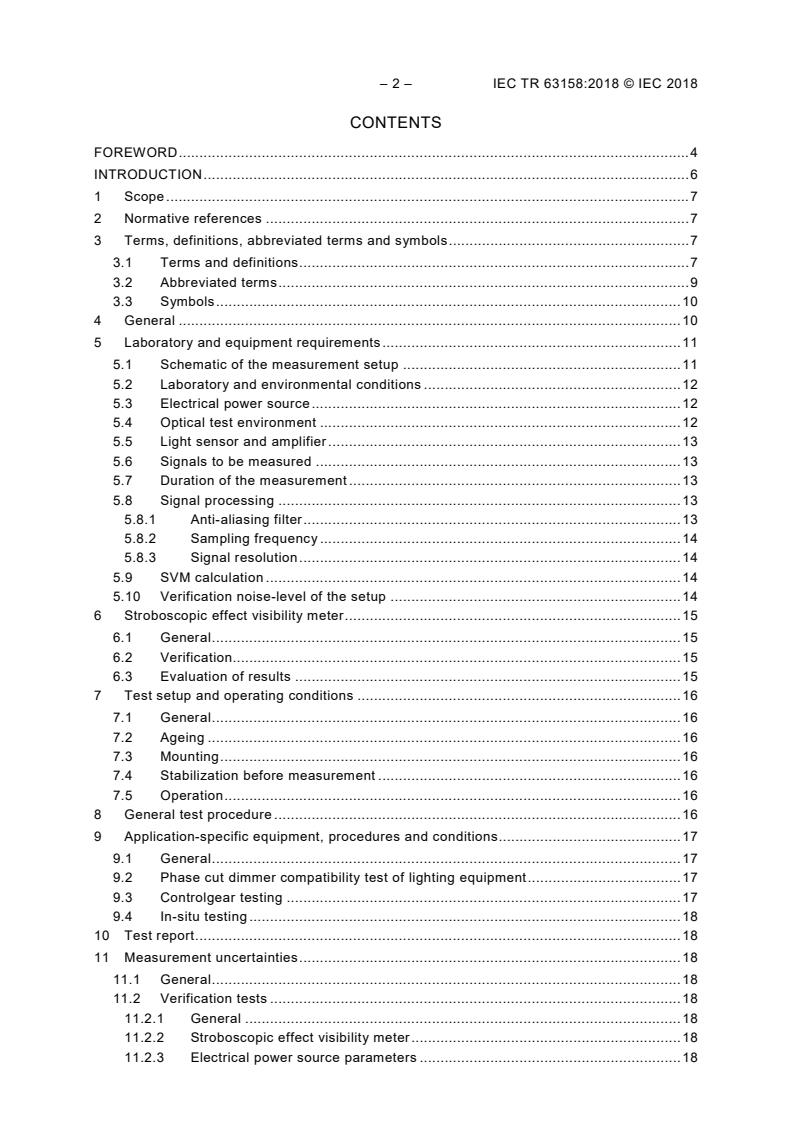 IEC TR 63158:2018 IEC TR 63158:2018 - Equipment for general lighting purposes - Objective test method for stroboscopic effects of lighting equipment - Page 4 preview