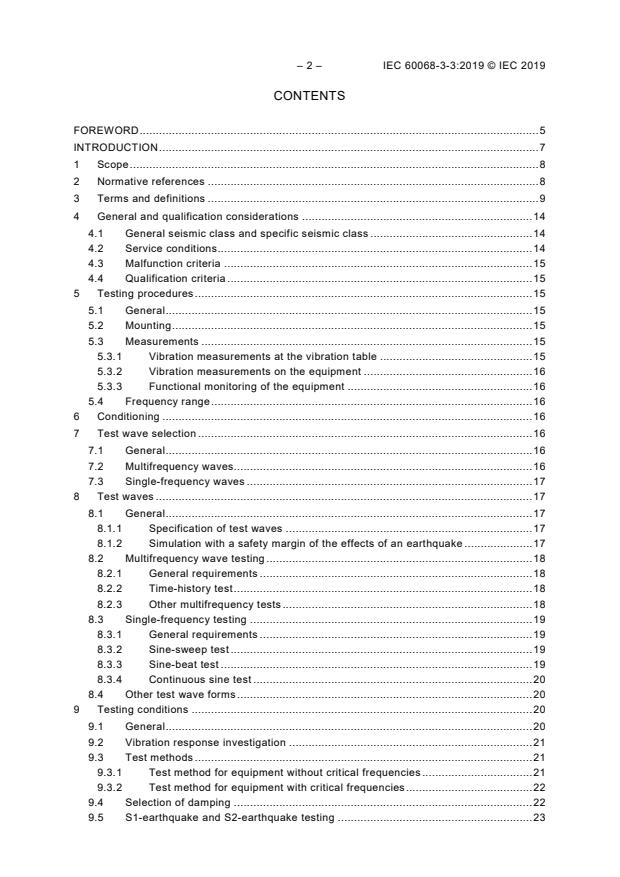 IEC 60068-3-3:2019 IEC 60068-3-3:2019 - Environmental testing - Part 3-3: Supporting documentation and guidance - Seismic test methods for equipment - Page 4 preview