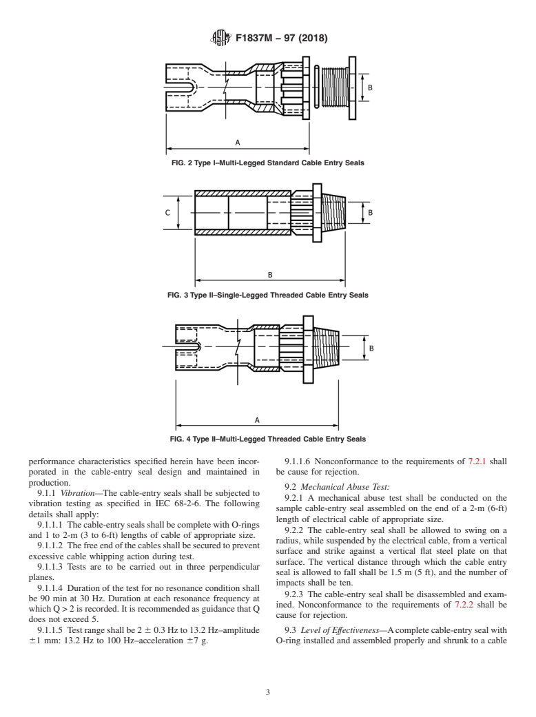 ASTM F1837M-97(2018) - Standard Specification for  Heat-Shrink Cable Entry Seals (Metric)