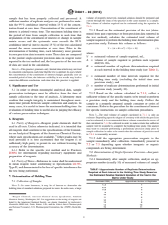ASTM D4841-88(2018) ASTM D4841-88(2018) - Standard Practice for Estimation of Holding Time for Water Samples Containing Organic and Inorganic Constituents - Page 2 preview