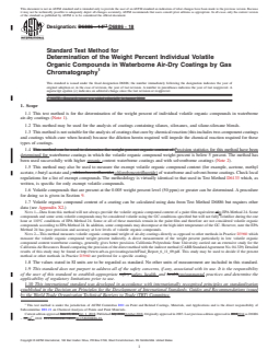 REDLINE ASTM D6886-18 - Standard Test Method for Determination of the Weight Percent Individual Volatile Organic  Compounds in Waterborne Air-Dry Coatings by Gas Chromatography