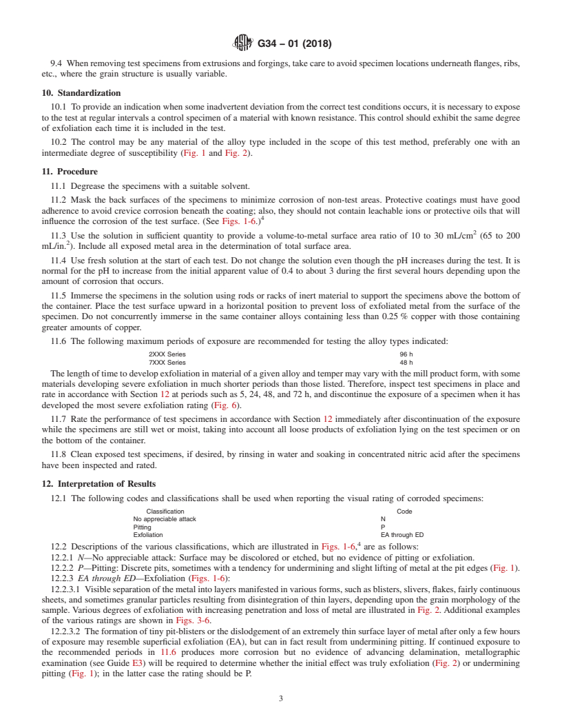 REDLINE ASTM G34-01(2018) - Standard Test Method for  Exfoliation Corrosion Susceptibility in 2XXX and 7XXX Series  Aluminum Alloys (EXCO Test)