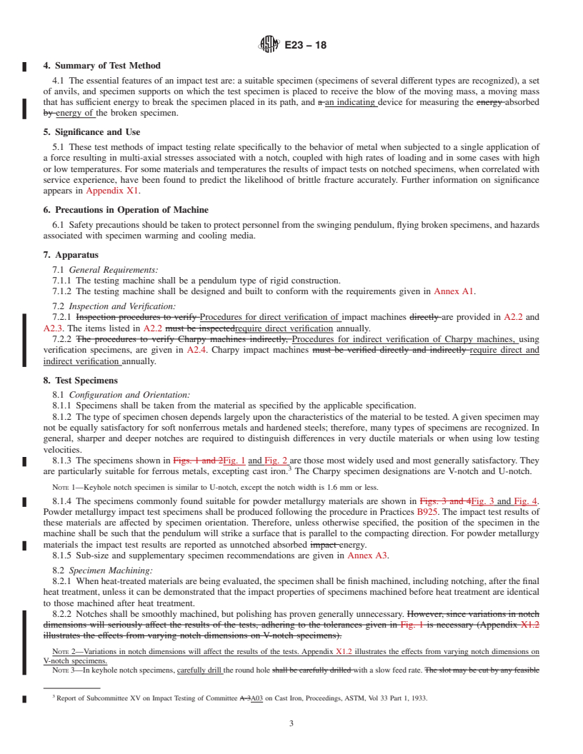 REDLINE ASTM E23-18 - Standard Test Methods for Notched Bar Impact Testing of Metallic Materials