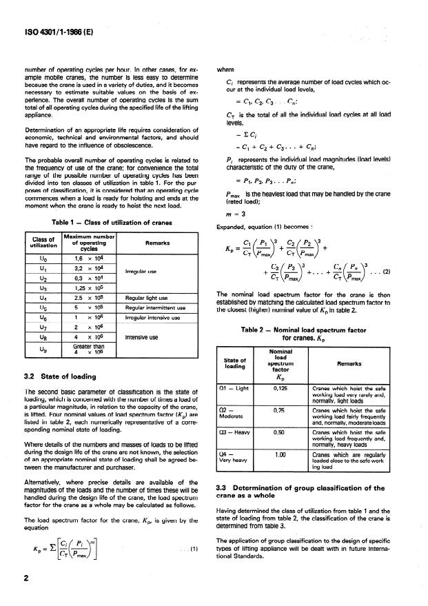 ISO 4301-1:1986 ISO 4301-1:1986 - Cranes and lifting appliances -- Classification - Page 4 preview