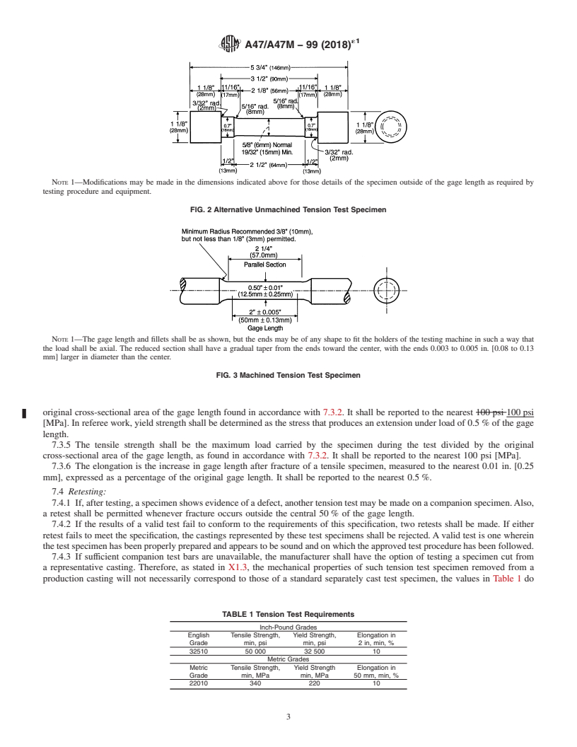 REDLINE ASTM A47/A47M-99(2018)e1 - Standard Specification for  Ferritic Malleable Iron Castings