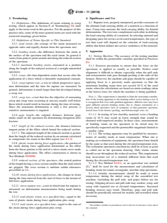 ASTM E139-11(2018) ASTM E139-11(2018) - Standard Test Methods for Conducting Creep, Creep-Rupture, and Stress-Rupture Tests of Metallic Materials - Page 2 preview
