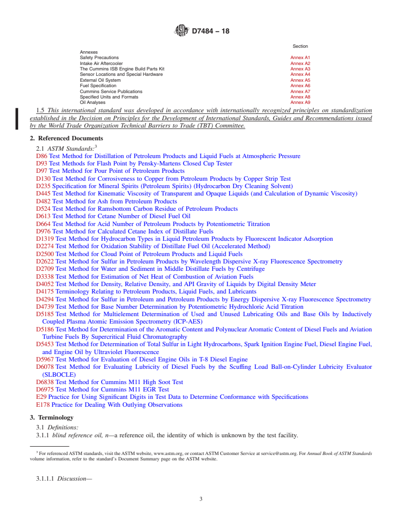 REDLINE ASTM D7484-18 - Standard Test Method for Evaluation of Automotive Engine Oils for Valve-Train Wear Performance  in Cummins ISB Medium-Duty Diesel Engine