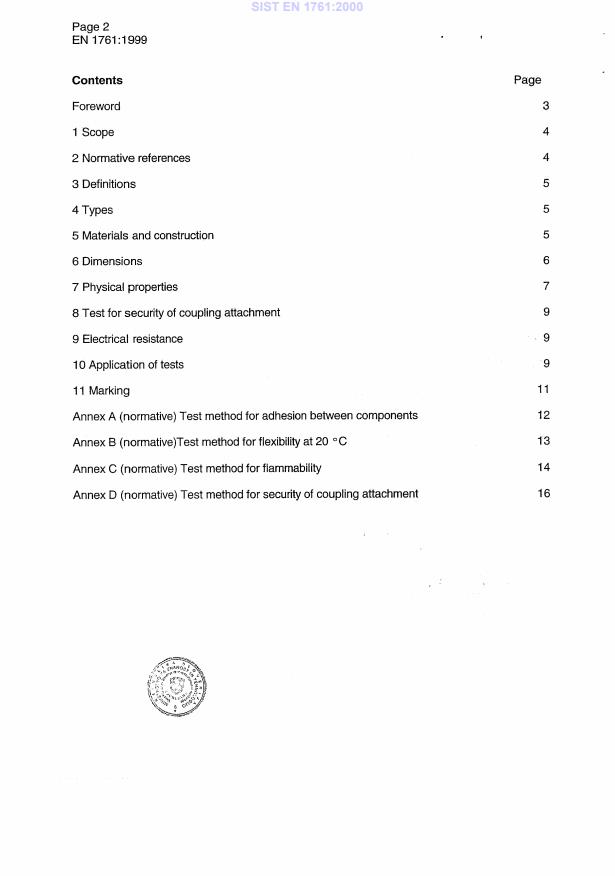 EN 1761:1999 EN 1761:2000 - Page 4 preview