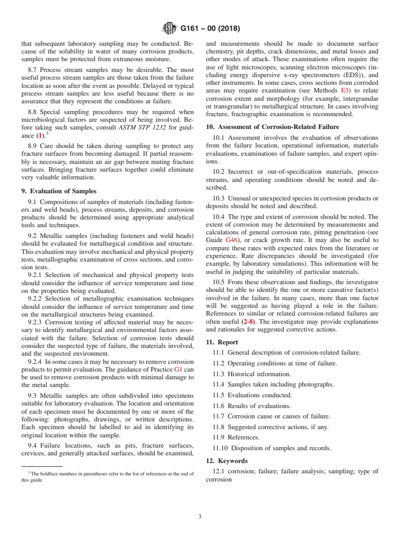 ASTM G161-00(2018) - Standard Guide for  Corrosion-Related Failure Analysis