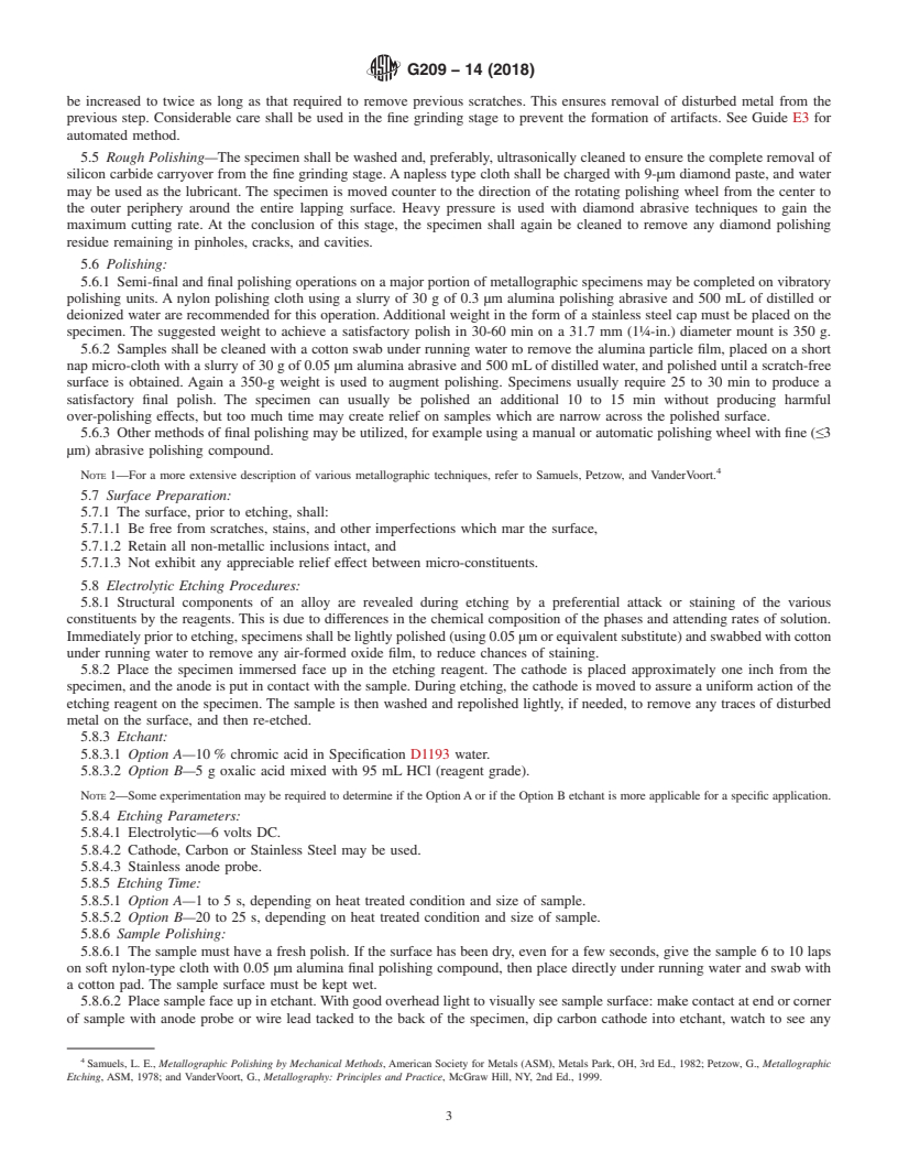 REDLINE ASTM G209-14(2018) - Standard Practice for Detecting mu-phase in Wrought Nickel-Rich, Chromium, Molybdenum-Bearing  Alloys