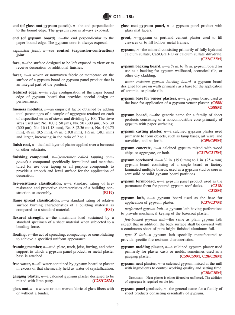 ASTM C11-18b - Standard Terminology Relating to  Gypsum and Related Building Materials and Systems