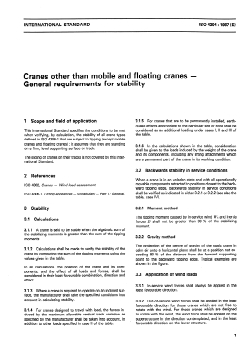 ISO 4304:1987 - Cranes other than mobile and floating cranes — General requirements for stability
Released:5/21/1987 - Page 3 preview