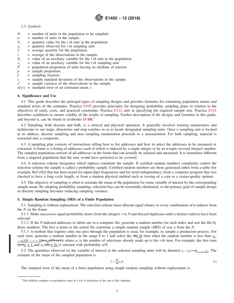 REDLINE ASTM E1402-13(2018) - Standard Guide for  Sampling Design