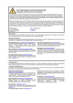 IEC 62321-11:2023 - Determination of certain substances in electrotechnical products - Part 11: Tris(2-chloroethyl) phosphate (TCEP) in plastics by gas chromatography-mass spectrometry (GC-MS) and liquid chromatography-mass spectrometry (LC-MS)
Released:12/15/2023
Isbn:9782832277775 - Page 2 preview