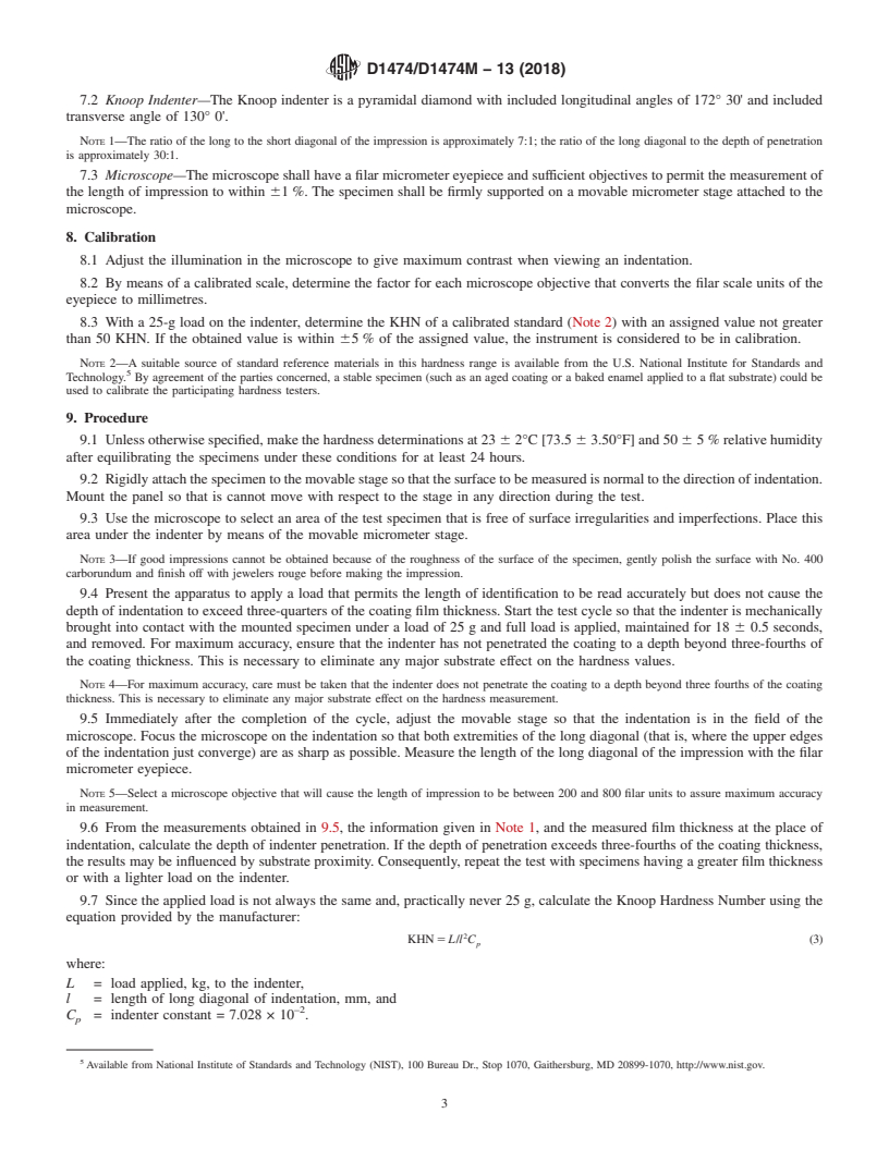 REDLINE ASTM D1474/D1474M-13(2018) - Standard Test Methods for Indentation Hardness of Organic Coatings