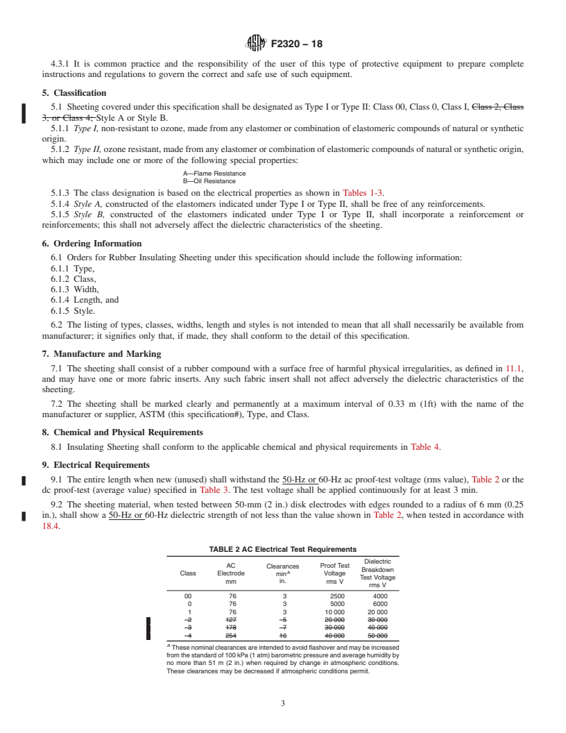 REDLINE ASTM F2320-18 - Standard Specification for  Rubber Insulating Sheeting