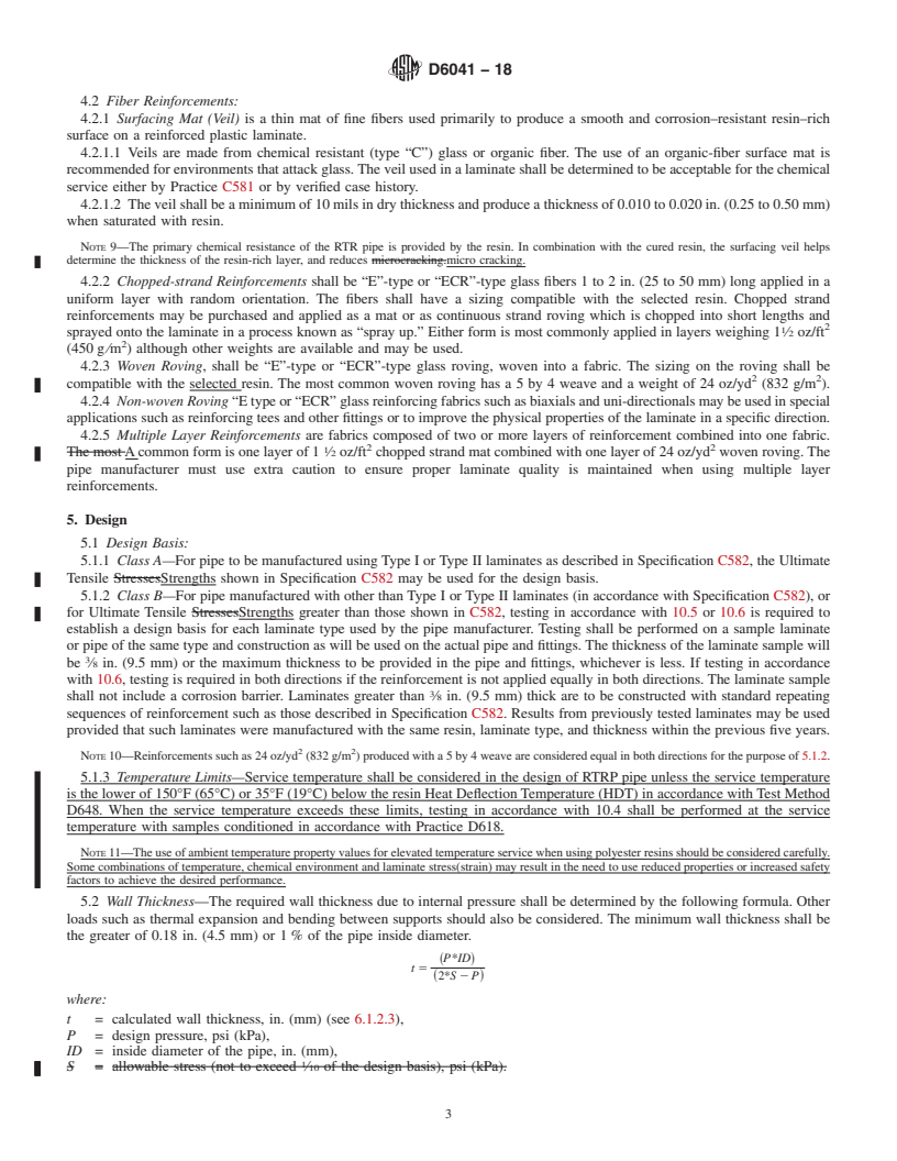 REDLINE ASTM D6041-18 - Standard Specification for  Contact-Molded &#x201c;Fiberglass&#x201d; (Glass-Fiber-Reinforced  Thermosetting Resin) Corrosion Resistant Pipe and Fittings