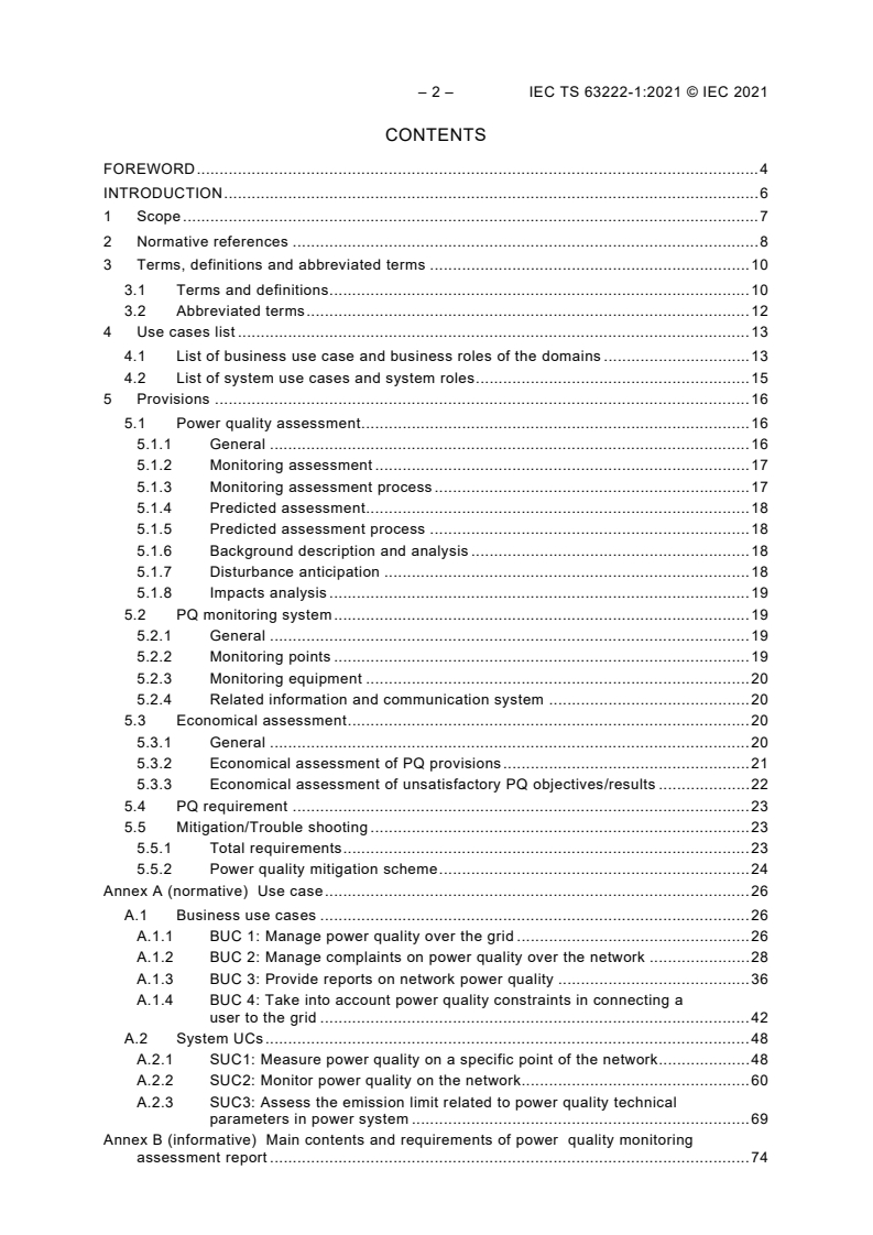 IEC TS 63222-1:2021 IEC TS 63222-1:2021 - Power quality management - Part 1: General guidelines - Page 4 preview