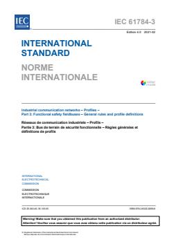 IEC 61784-3:2021 - Industrial communication networks - Profiles - Part 3: Functional safety fieldbuses - General rules and profile definitions - Page 3 preview