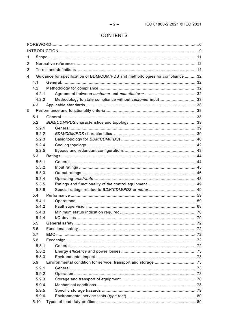 IEC 61800-2:2021 IEC 61800-2:2021 - Adjustable speed electrical power drive systems - Part 2: General requirements - Rating specifications for adjustable speed AC power drive systems - Page 4 preview