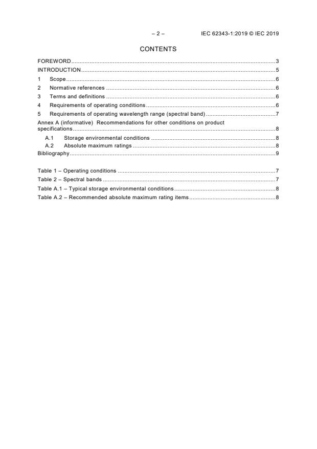 IEC 62343-1:2019 IEC 62343-1:2019 - Dynamic modules - Part 1: Performance standards - General conditions - Page 4 preview