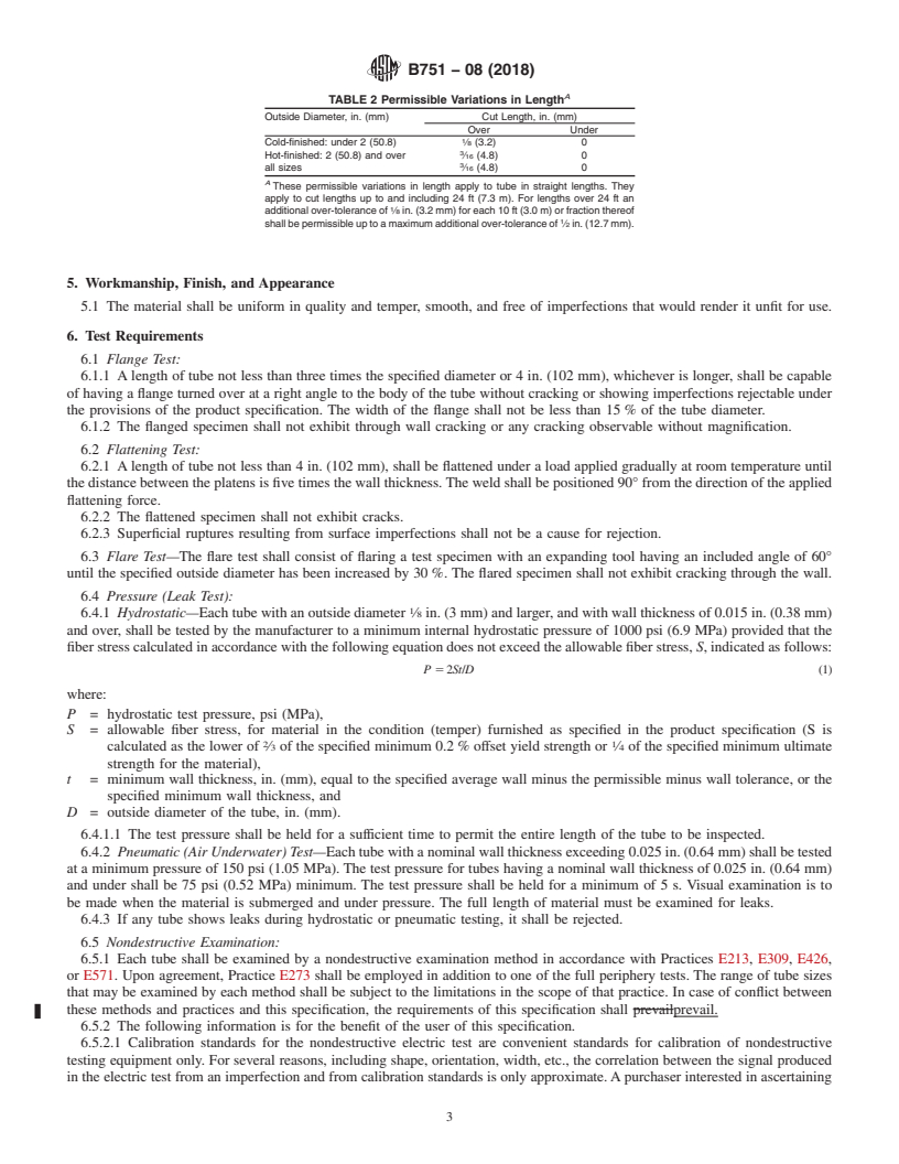 REDLINE ASTM B751-08(2018) - Standard Specification for General Requirements for Nickel and Nickel Alloy Welded Tube