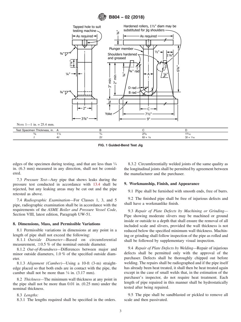 ASTM B804-02(2018) - Standard Specification for UNS N08367 and UNS N08926 Welded Pipe