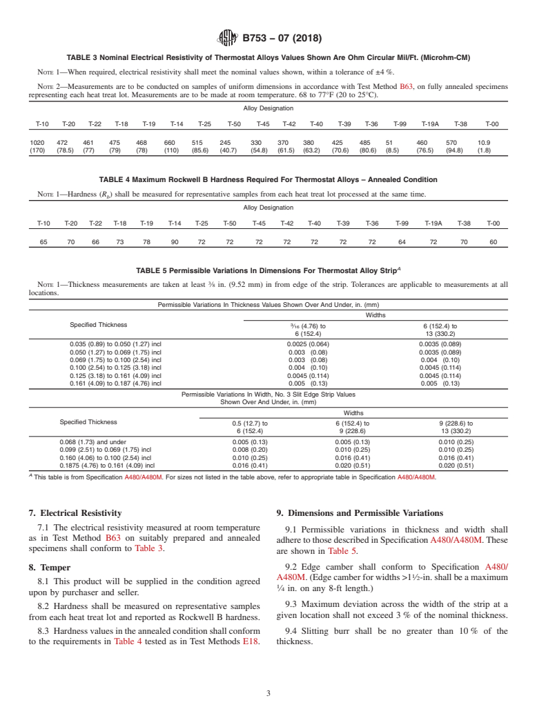 ASTM B753-07(2018) - Standard Specification for Thermostat Component Alloys