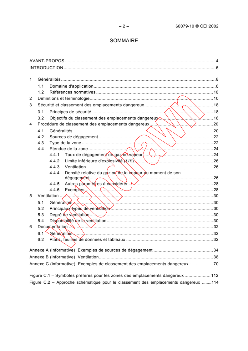 IEC 60079-10:2002 IEC 60079-10:2002 - Matériel électrique pour atmosphères explosives gazeuses - Partie 10: Classement des emplacements dangereux
Released:6/19/2002 - Page 4 preview