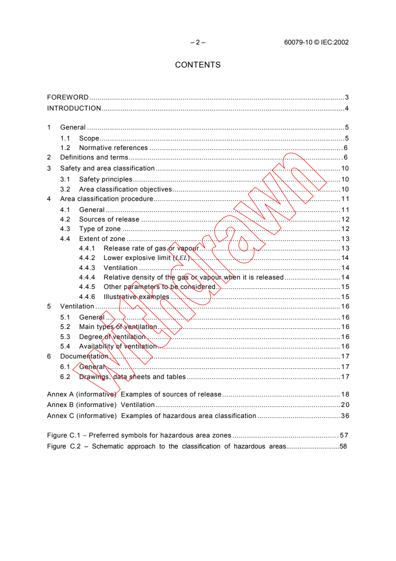 IEC 60079-10:2002 IEC 60079-10:2002 - Electrical apparatus for explosive gas atmospheres - Part 10: Classification of hazardous areas
Released:6/19/2002
Isbn:2831863791 - Page 4 preview