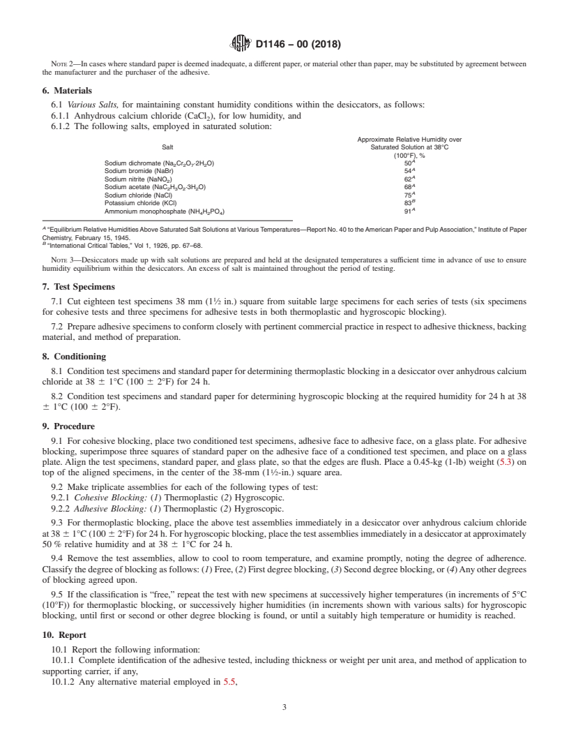 REDLINE ASTM D1146-00(2018) - Standard Test Method for Blocking Point of Potentially Adhesive Layers