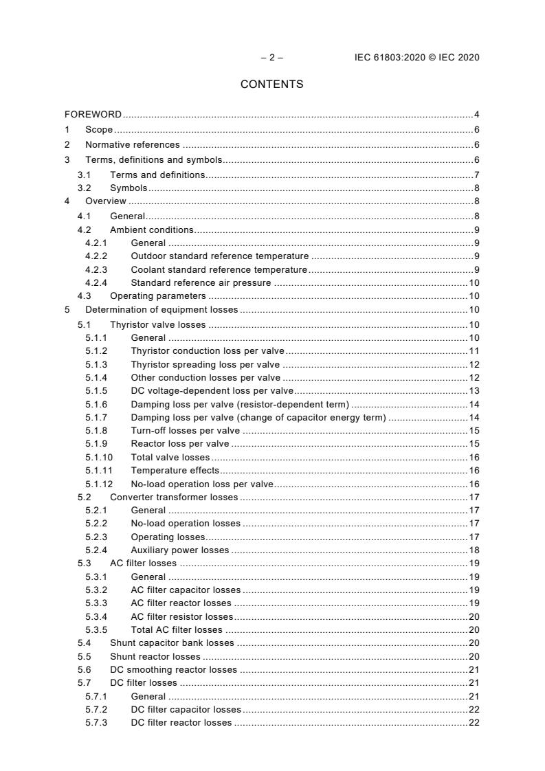 IEC 61803:2020 IEC 61803:2020 - Determination of power losses in high-voltage direct current (HVDC) converter stations with line-commutated converters - Page 4 preview