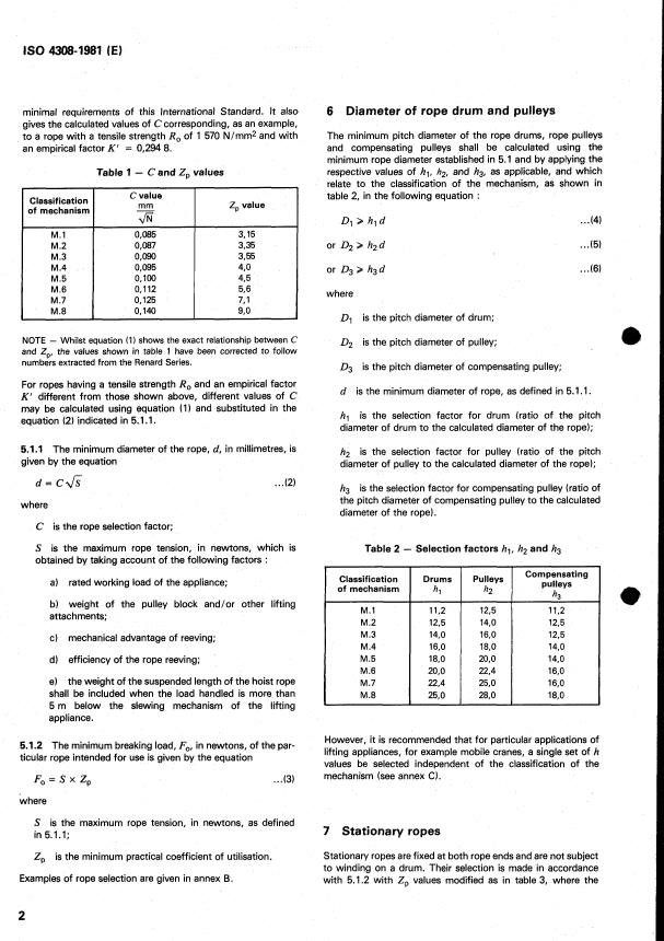ISO 4308:1981 ISO 4308:1981 - Cranes -- Selection of wire ropes - Page 4 preview