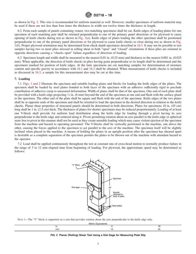 REDLINE ASTM D2718-18 - Standard Test Methods for Structural Panels in Planar Shear (Rolling Shear)