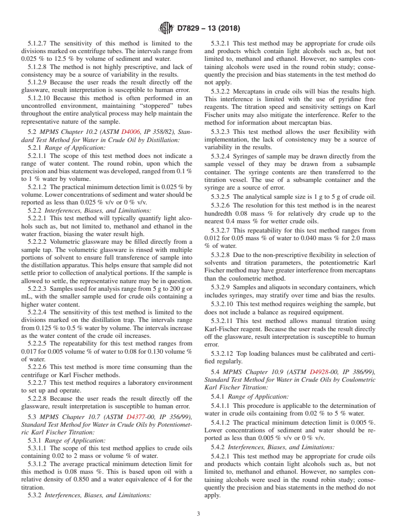 ASTM D7829-13(2018) - Standard Guide for Sediment and Water Determination in Crude Oil