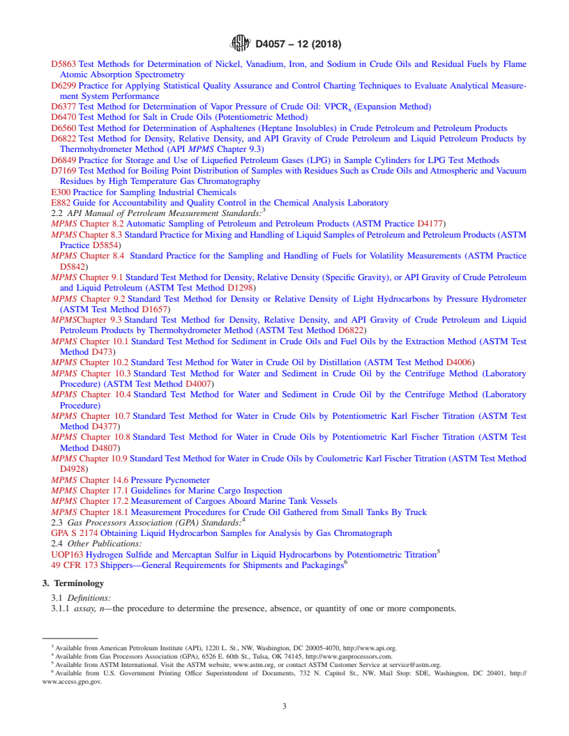 REDLINE ASTM D4057-12(2018) - Standard Practice for Manual Sampling of Petroleum and Petroleum Products