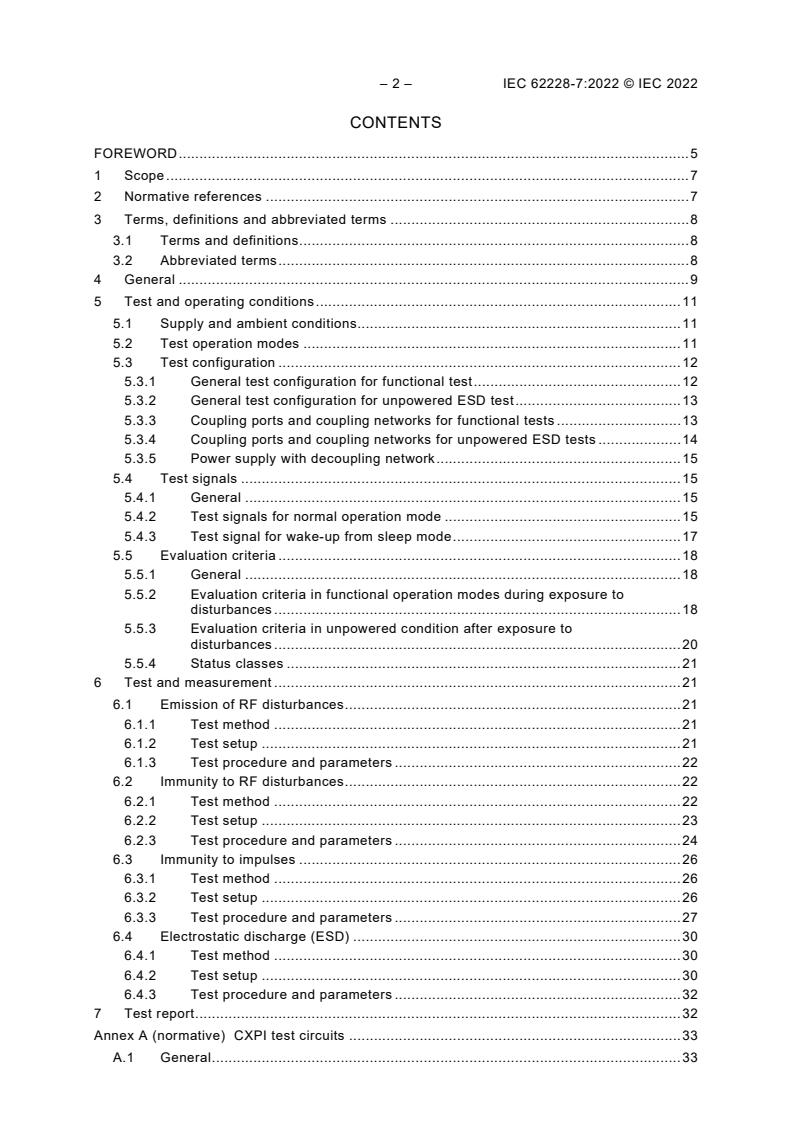IEC 62228-7:2022 IEC 62228-7:2022 - Integrated circuits - EMC evaluation of transceivers - Part 7: CXPI transceivers - Page 4 preview