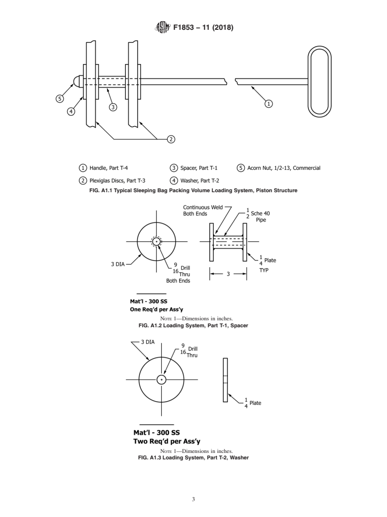 ASTM F1853-11(2018) - Standard Test Method for  Measuring Sleeping Bag Packing Volume