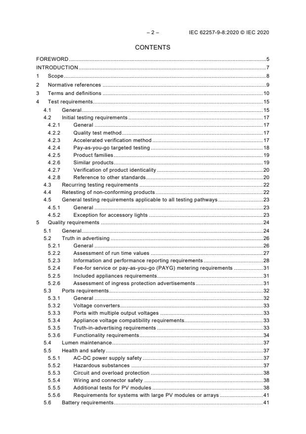 IEC TS 62257-9-8:2020 IEC TS 62257-9-8:2020 - Renewable energy and hybrid systems for rural electrification - Part 9-8: Integrated systems - Requirements for stand-alone renewable energy products with power ratings less than or equal to 350 W - Page 4 preview