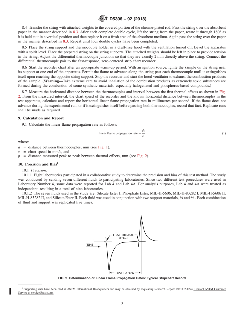 REDLINE ASTM D5306-92(2018) - Standard Test Method for  Linear Flame Propagation Rate of Lubricating Oils and Hydraulic  Fluids