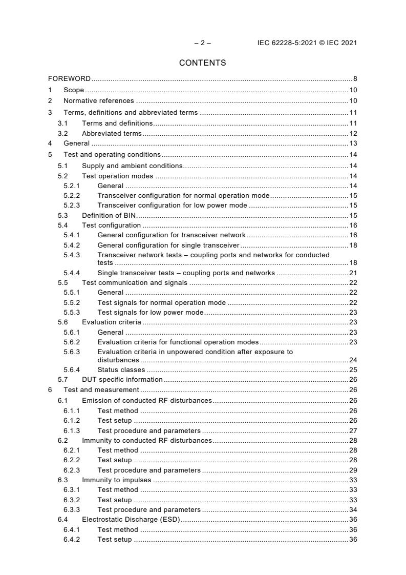IEC 62228-5:2021 IEC 62228-5:2021 - Integrated circuits - EMC evaluation of transceivers - Part 5: Ethernet transceivers - Page 4 preview