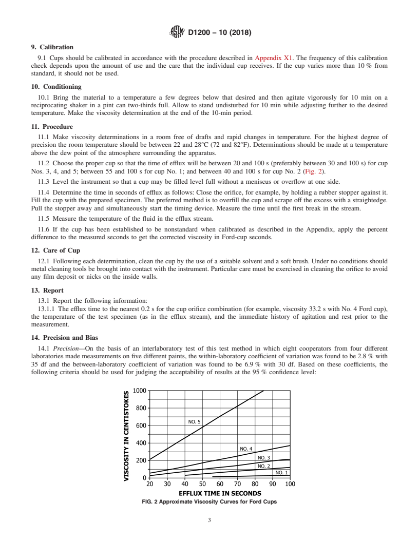 REDLINE ASTM D1200-10(2018) - Standard Test Method for Viscosity by Ford Viscosity Cup