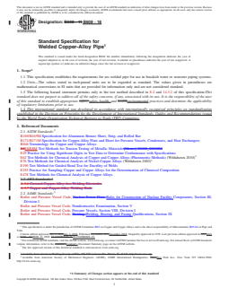 ASTM B608-18 REDLINE ASTM B608-18 - Standard Specification for Welded Copper-Alloy Pipe - Page 1 preview
