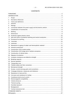 IEC 62196-6:2022 - Plugs, socket-outlets, vehicle connectors and vehicle inlets - Conductive charging of electric vehicles - Part 6: Dimensional compatibility requirements for DC pin and contact-tube vehicle couplers intended to be used for DC EV supply equipment where protection relies on electrical separation - Page 4 preview